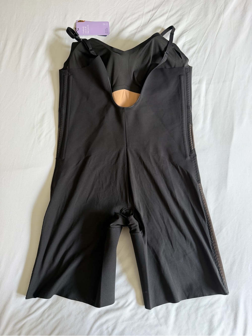 NWT Honeylove Mid Thigh Black Shapewear Bodysuit - Picture 10 of 17